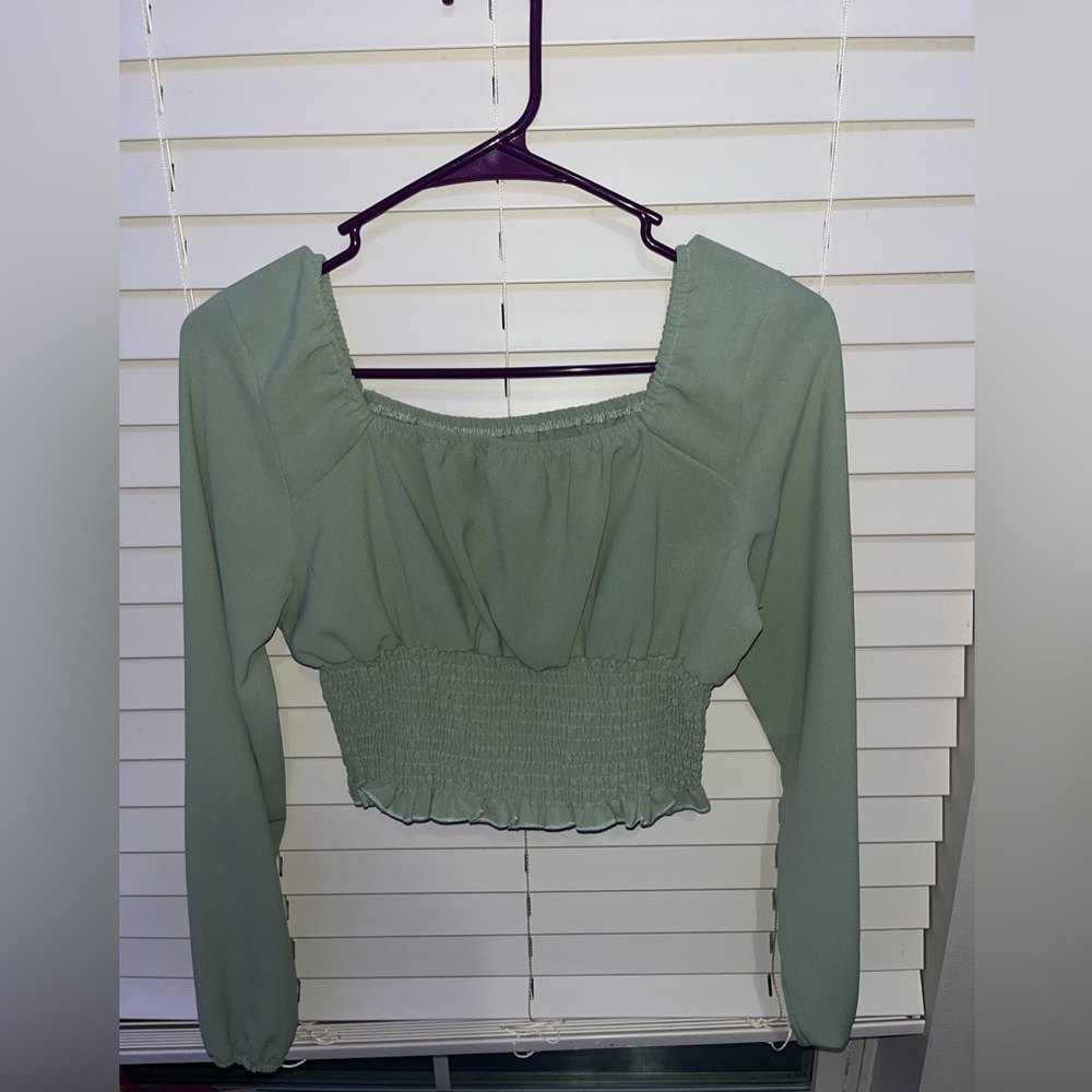 shein green long sleeve